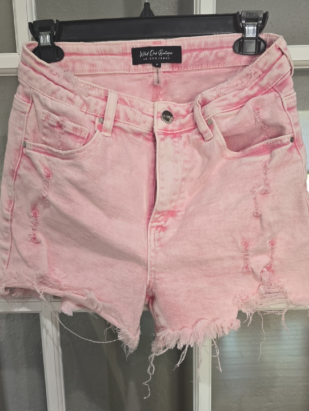 Wild FableOak Risen Light Pink Distressed Denim Cutoff Shorts